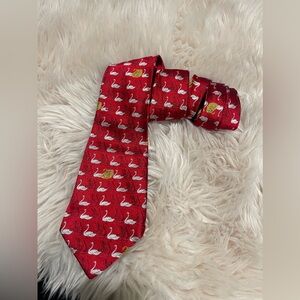 RARE Vintage Gianni Versace 100% silk swan print tie